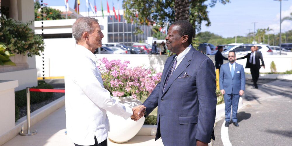 El canciller dominicano Roberto Álvarez se encuentra reunido en este momento con el secretario para Asuntos Exteriores y de la Diáspora de Kenia, Musalia Mudavadi, en la sede del Ministerio de Relaciones Exteriores (MIREX).
